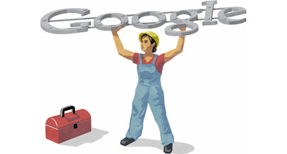Logo de Google ... el día 1 de mayo de 2012, Día del trabajo.